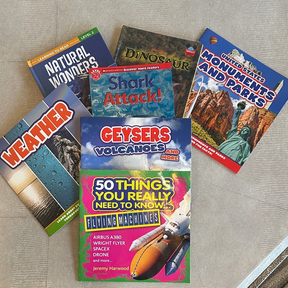 Vibrant Kids Learning Book Collection - Natural Wonders, Dinosaurs, and More
